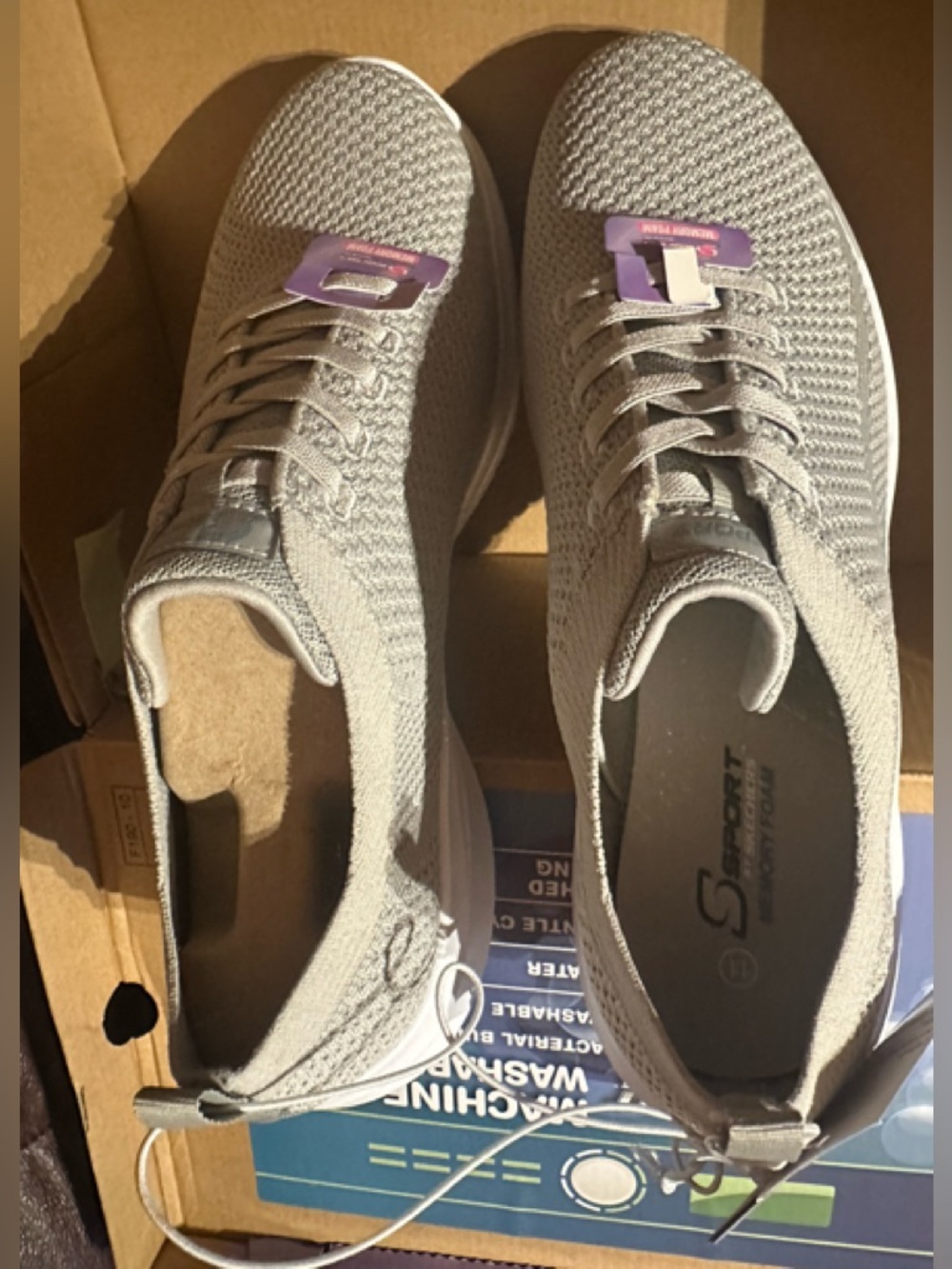 Comfort Knit Slip-On Sneakers - Light Gray, Skechers Sport size 11